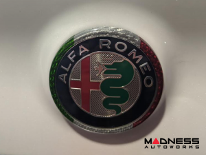 Alfa Romeo Stelvio Rear Emblem Frame Trim - Carbon Fiber - Italian Theme